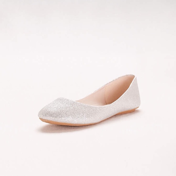 david's bridal lustrous ballet flats